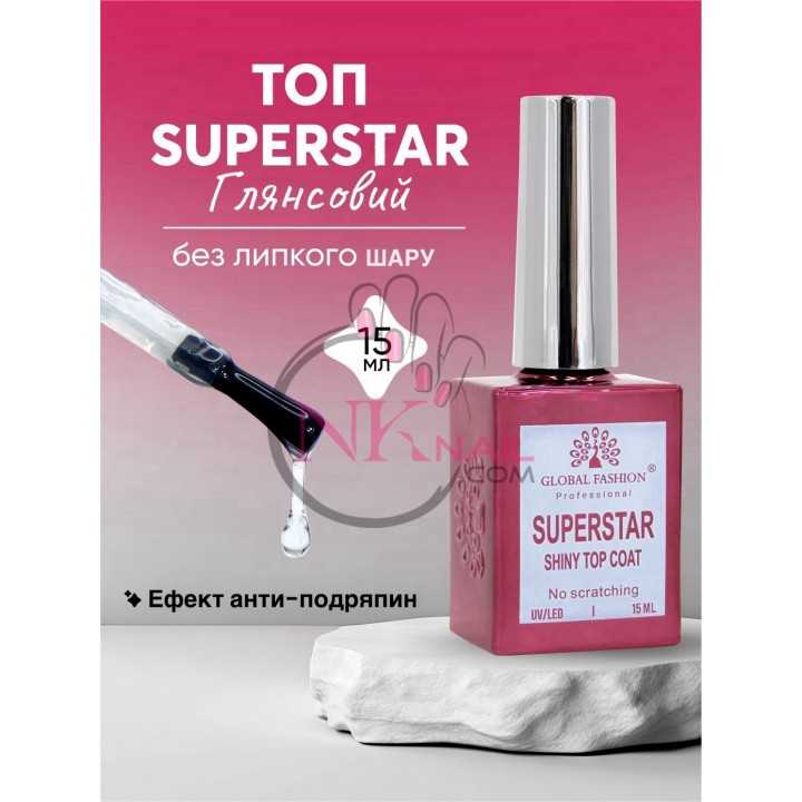 Топ без липкого шару Superstar Shiny GF, 15 мл