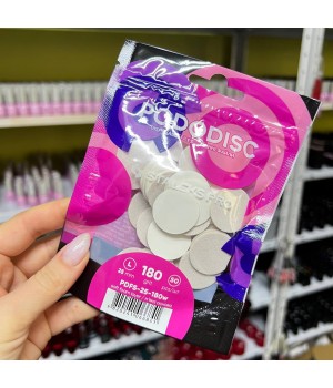 Змінні файли білі на м'якій основі для педикюрного диска PODODISC L 180 грит 50 шт