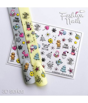 3D Слайдер Fashion Nails №136