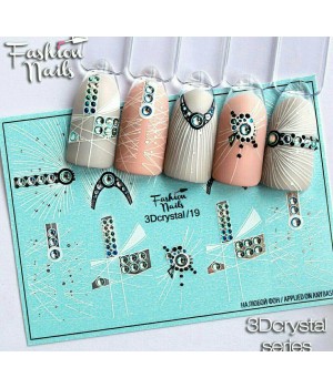 3D Слайдер Fashion Nails Crystal №019