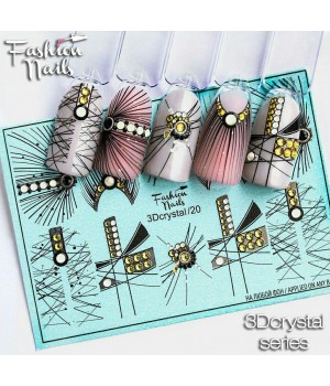 3D Слайдер Fashion Nails Crystal №020